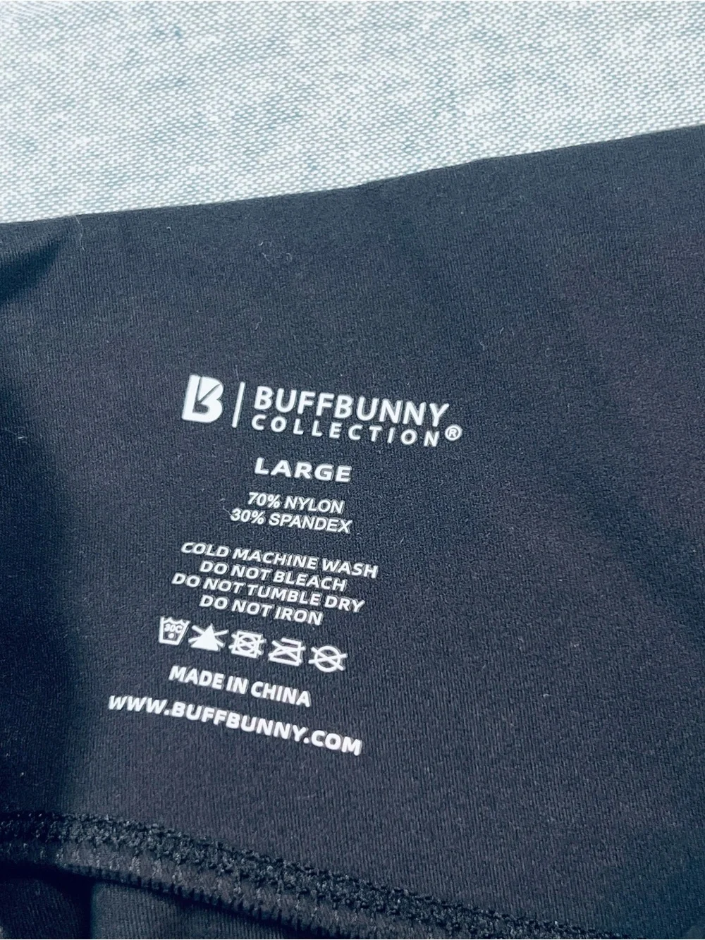 Buffbunny Women's Large Leggings Crossover Front Black Athletic Gym Workout - Picture 2 of 5